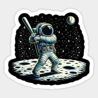 Baseball Novelty Astronaut Funny Baseball Sticker